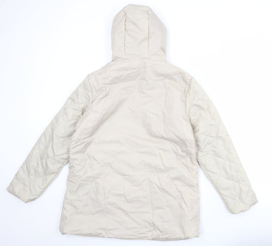 Womens UK Size S Anne de Lancay Beige Puffer Jacket