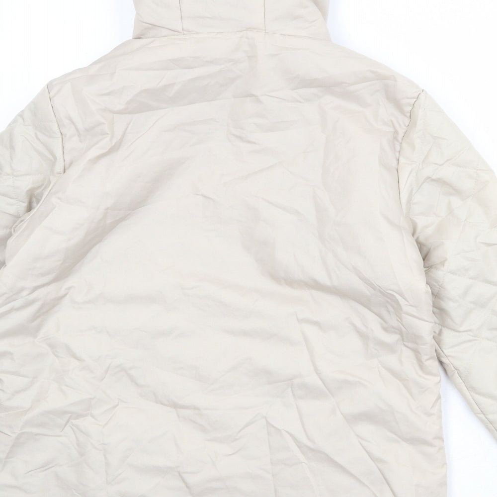 Womens UK Size S Anne de Lancay Beige Puffer Jacket