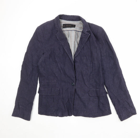 Womens UK Size XL Zara Regular Blue Blazer