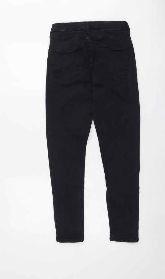 Topshop Womens Blue Cotton Skinny Jeans Size 28 in L27 in Regular Button