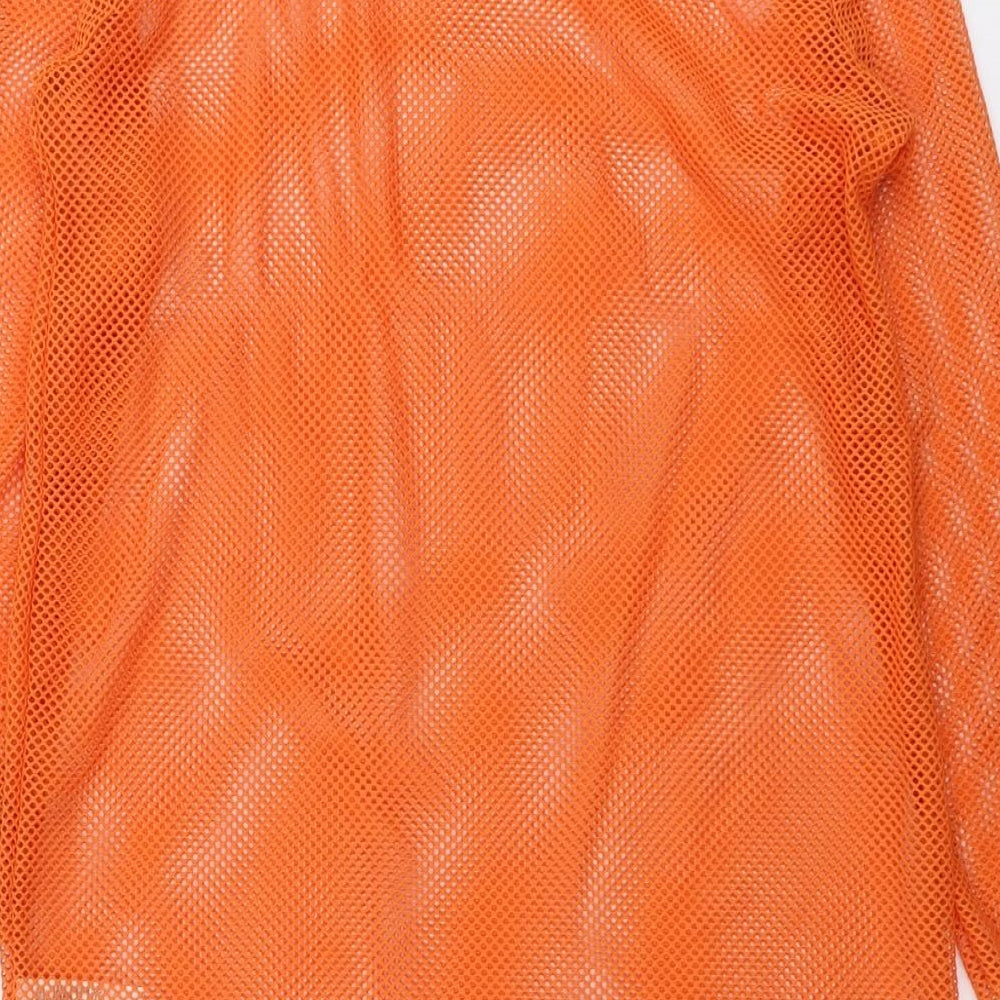 Womens UK Size 4 Missguided Orange Tunic Blouse
