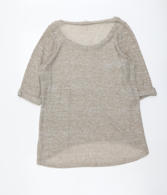 Womens UK Size 14 New Look Beige Pullover Jumper