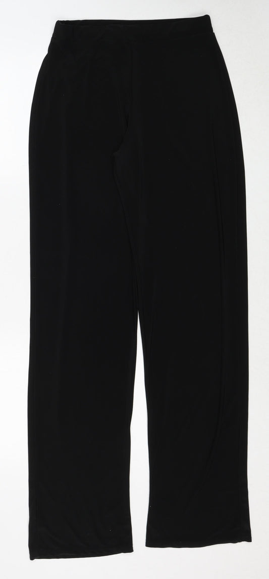 Womens UK Size 10 PRETTYLITTLETHING Regular Fit Black Trousers