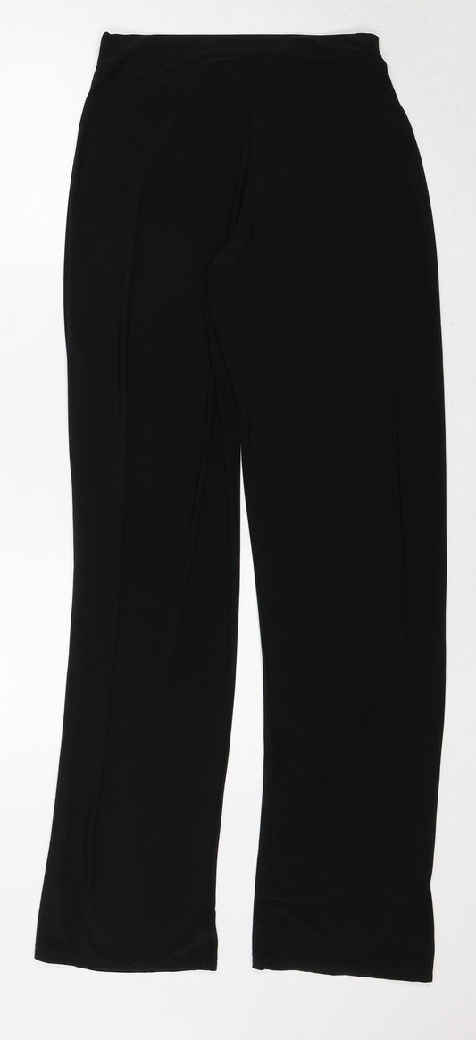 Womens UK Size 10 PRETTYLITTLETHING Regular Fit Black Trousers