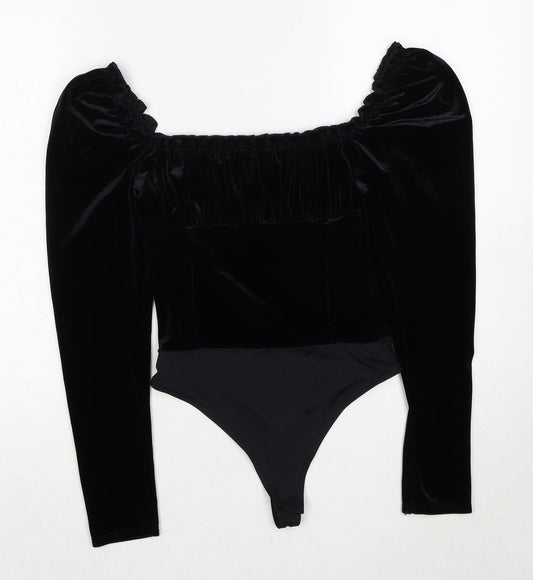 Womens UK Size 8 Miss Selfridge One-Piece Black Bodysuit