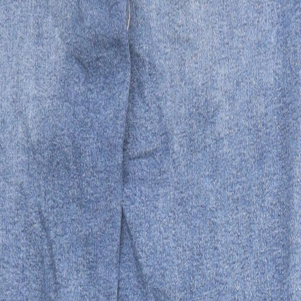 Topshop Womens Blue Cotton Skinny Jeans Size 26 in L30 in Regular Zip