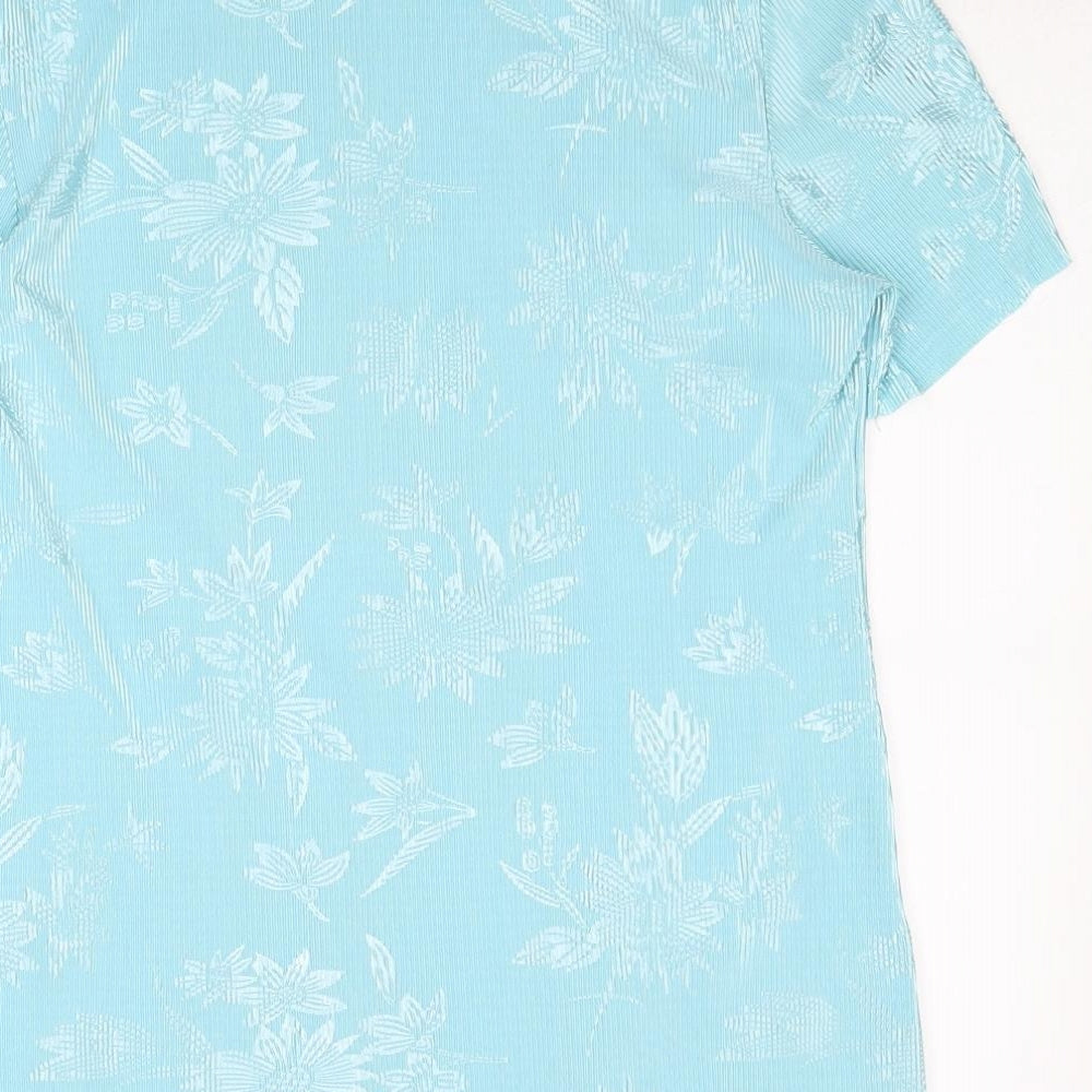 Womens UK Size 10 Holmewood Blue Basic T-Shirt