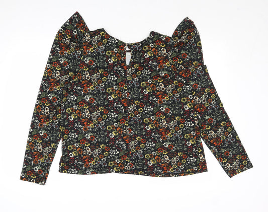 Womens UK Size 14 Warehouse Multicoloured Basic T-Shirt