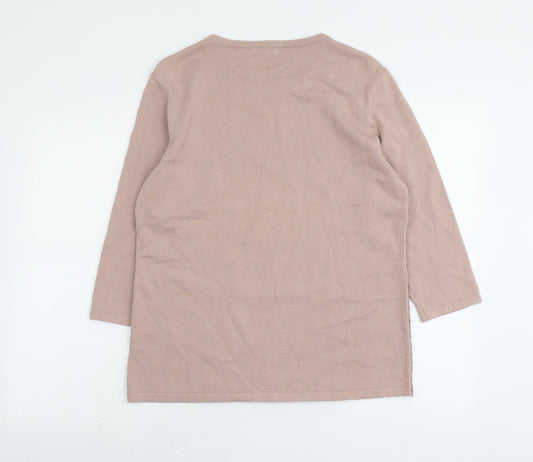 Womens UK Size 14 Damart Pink Pullover Jumper