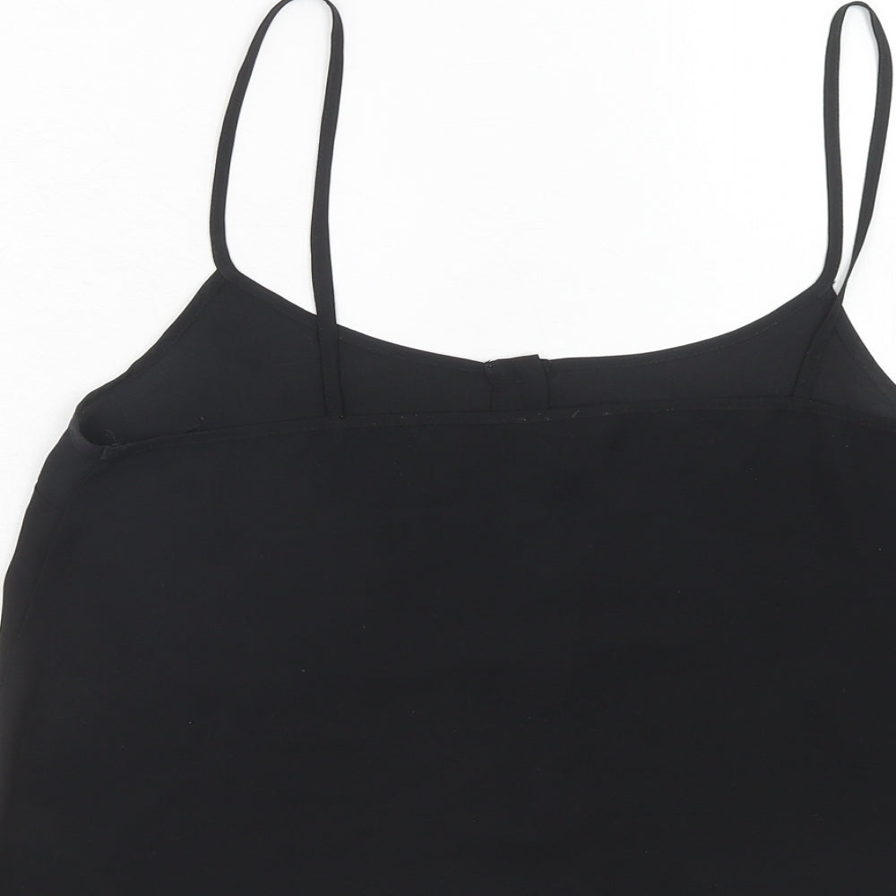 Womens UK Size 12 Topshop Black Basic Tank
