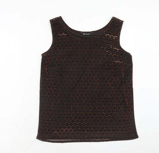 Womens UK Size 14 Berkertex Brown Basic Tank