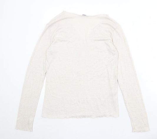Womens UK Size S Zara Beige Pullover Jumper