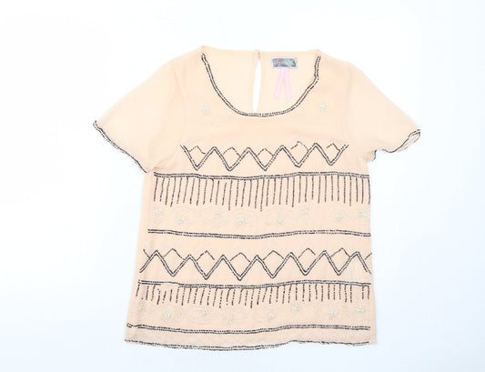 Womens UK Size 10 Lipsy Pink Basic T-Shirt