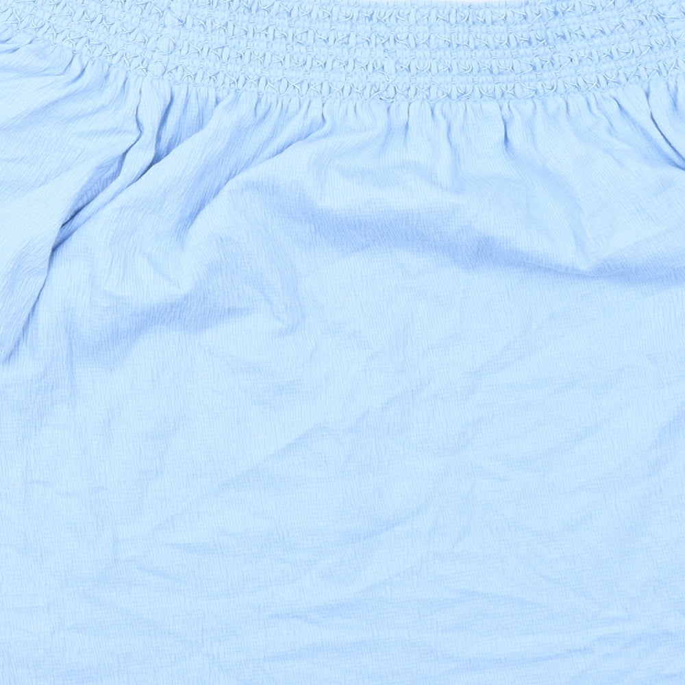 Womens UK Size 10 Marks and Spencer Blue Basic Blouse
