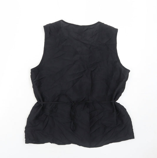 Womens UK Size 10 H&M Black Basic Tank