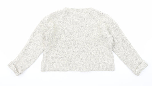 Womens UK Size 10 Topshop Grey Pullover Jumper