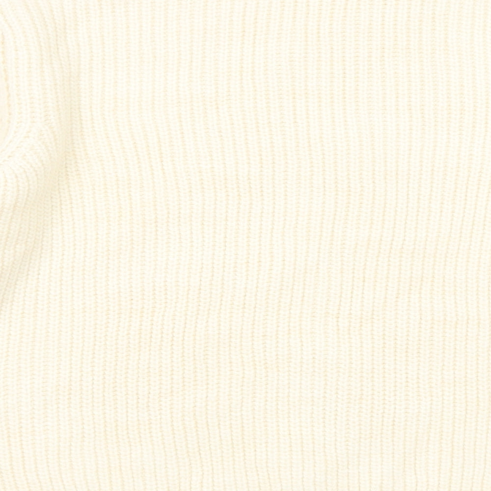 Womens UK Size M Marks and Spencer White Pullover Jumper
