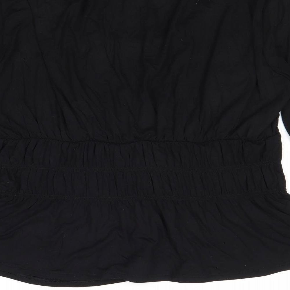 Womens UK Size 14 Marks and Spencer Black Basic Blouse