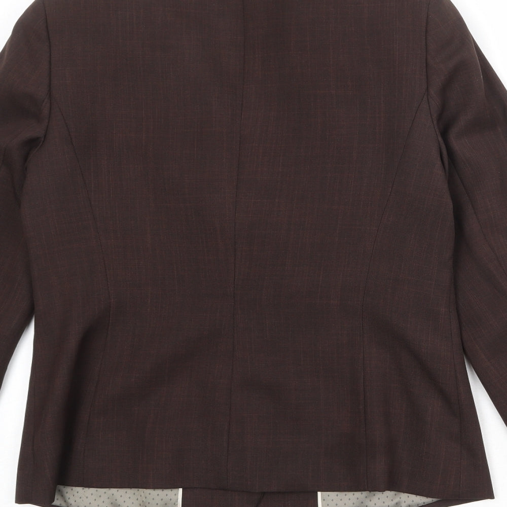 Debenhams Womens Brown Polyester Jacket Blazer Size 10