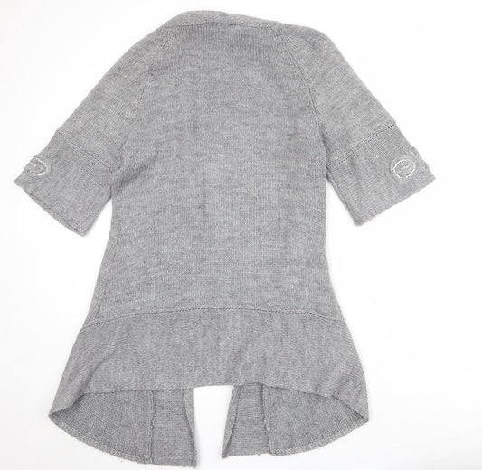 Womens UK Size 10 Roman Grey Cardigan Jumper