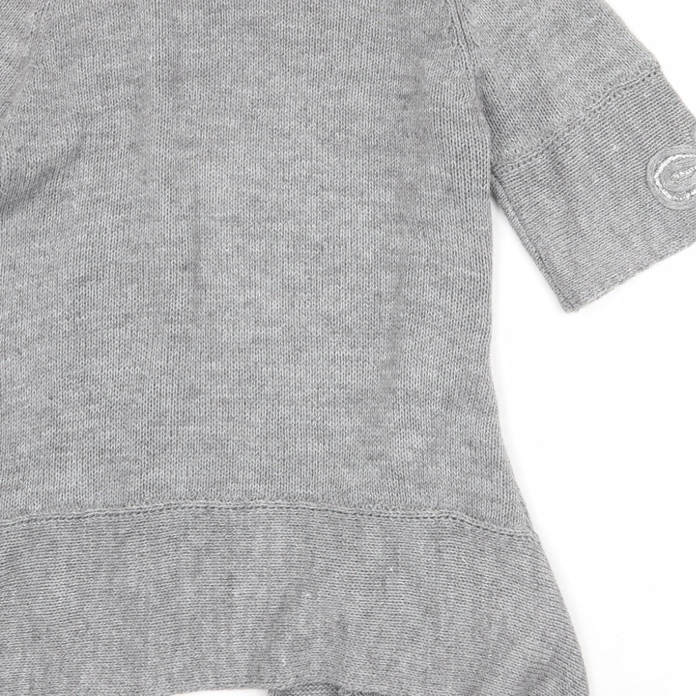Womens UK Size 10 Roman Grey Cardigan Jumper