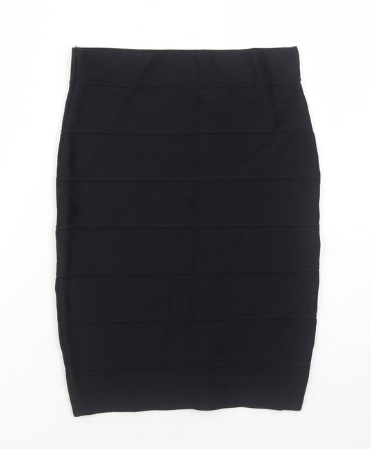 Romeo & Juliet Couture Womens Black Rayon Bandage Skirt Size S