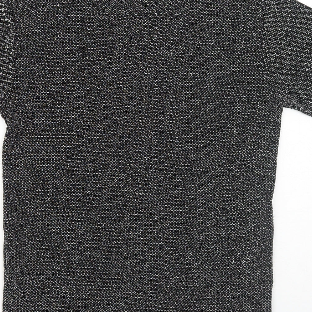 Womens UK Size S Reclaimed Vintage Black Basic T-Shirt