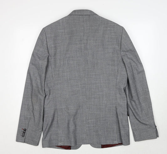 Mens UK Size 40 Burton Regular Grey Suit Jacket
