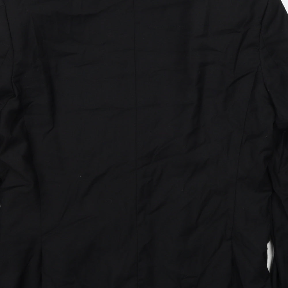 Mens UK Size 40 Boohoo Regular Black Suit Jacket