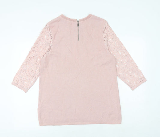 Womens UK Size 14 Marks and Spencer Pink Pullover Jumper