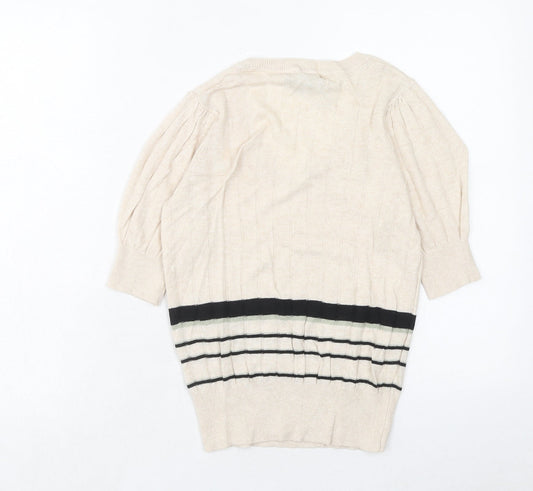 Womens UK Size 8 Marks and Spencer Beige Pullover Jumper