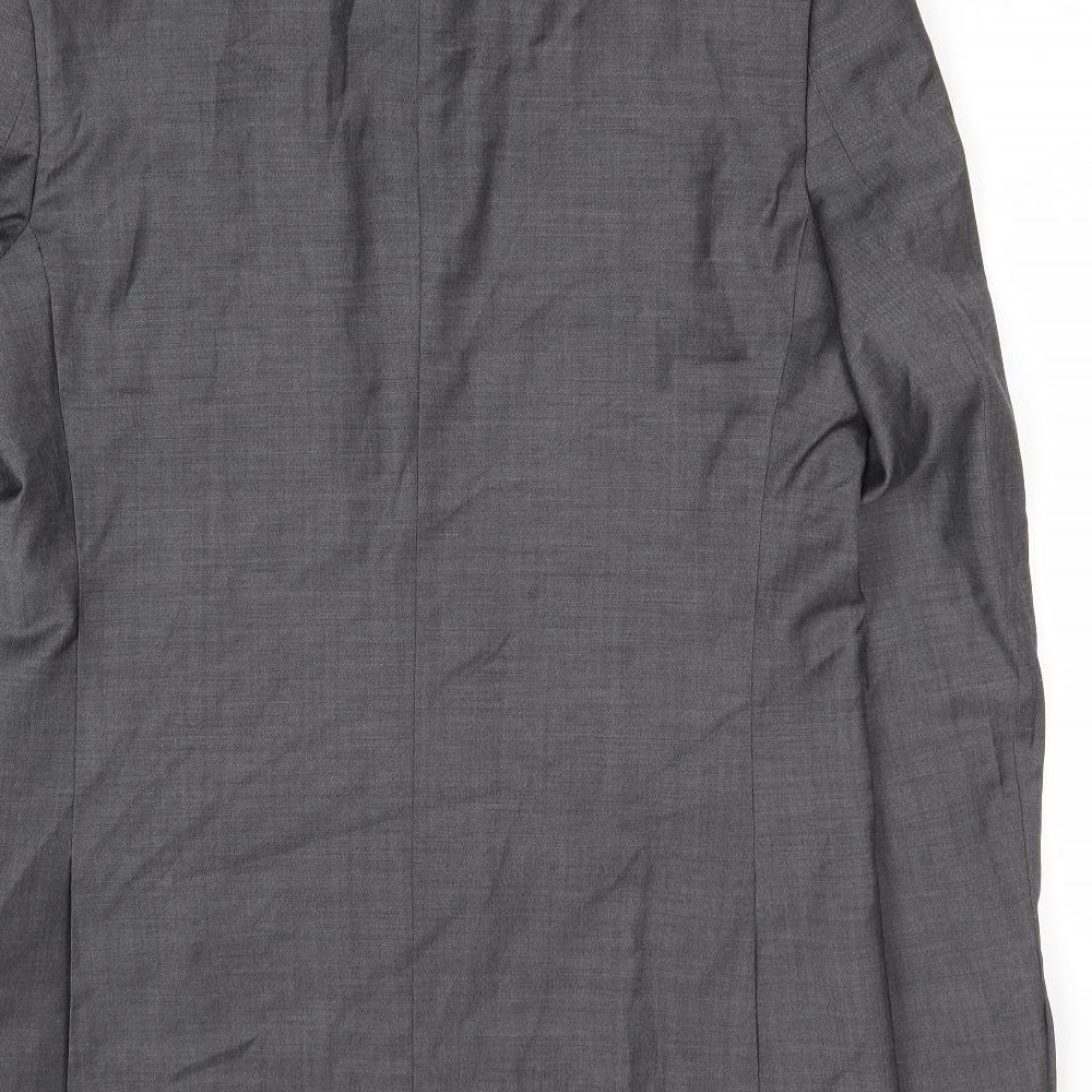 Brand and care label for Autograph men’s grey wool jacket suit jacket, size 40, regular