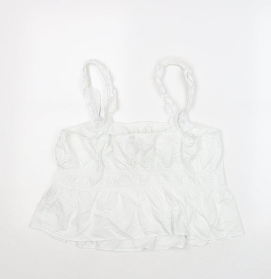 Womens UK Size L Divided by H&M White Basic Tank