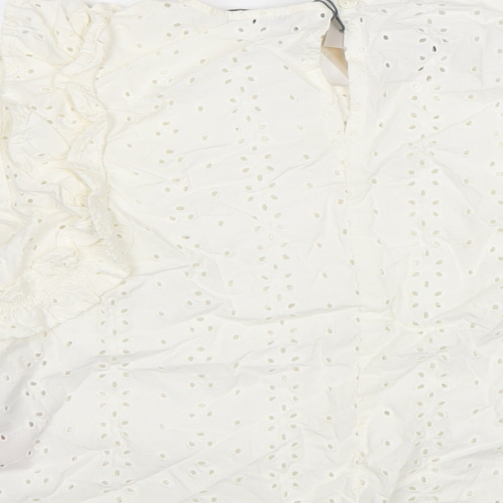 Womens UK Size 8 Only Ivory Basic Blouse