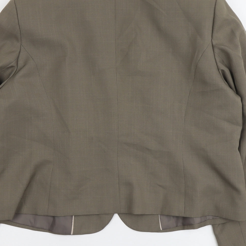 Marks and Spencer Womens Grey Polyester Jacket Blazer Size 20