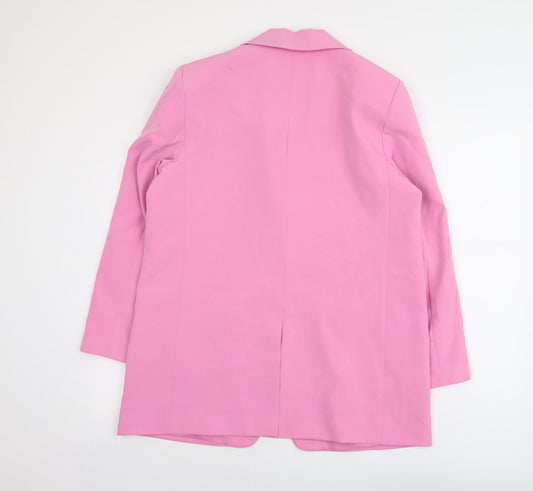 Only Womens Pink Polyester Jacket Suit Jacket Size 12
