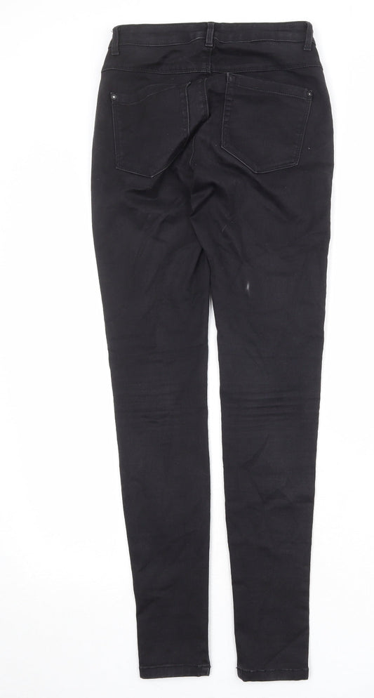Only Womens Black Cotton Skinny Jeans Size 32 in Regular Zip