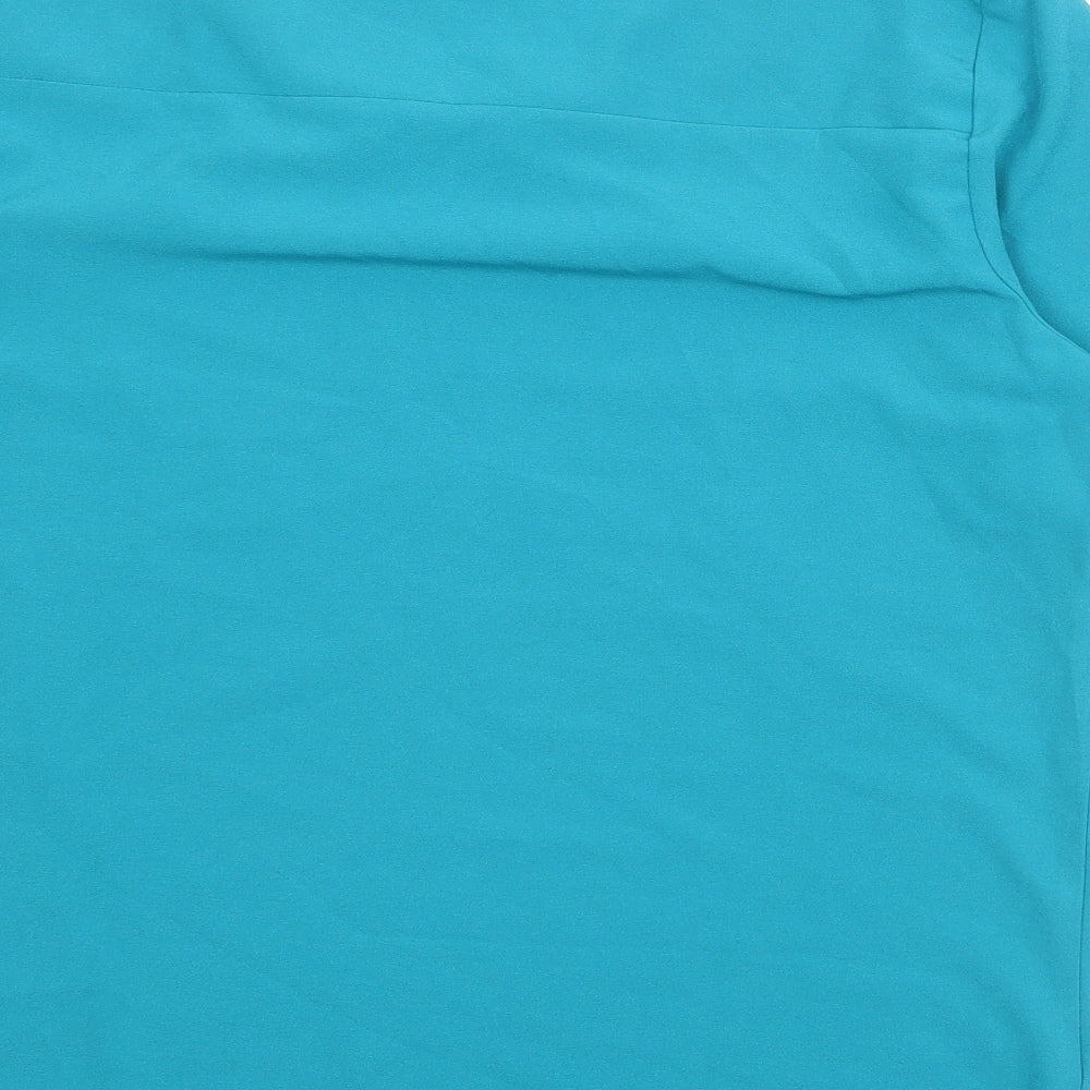 Womens UK Size 14 Vortex Blue Basic T-Shirt