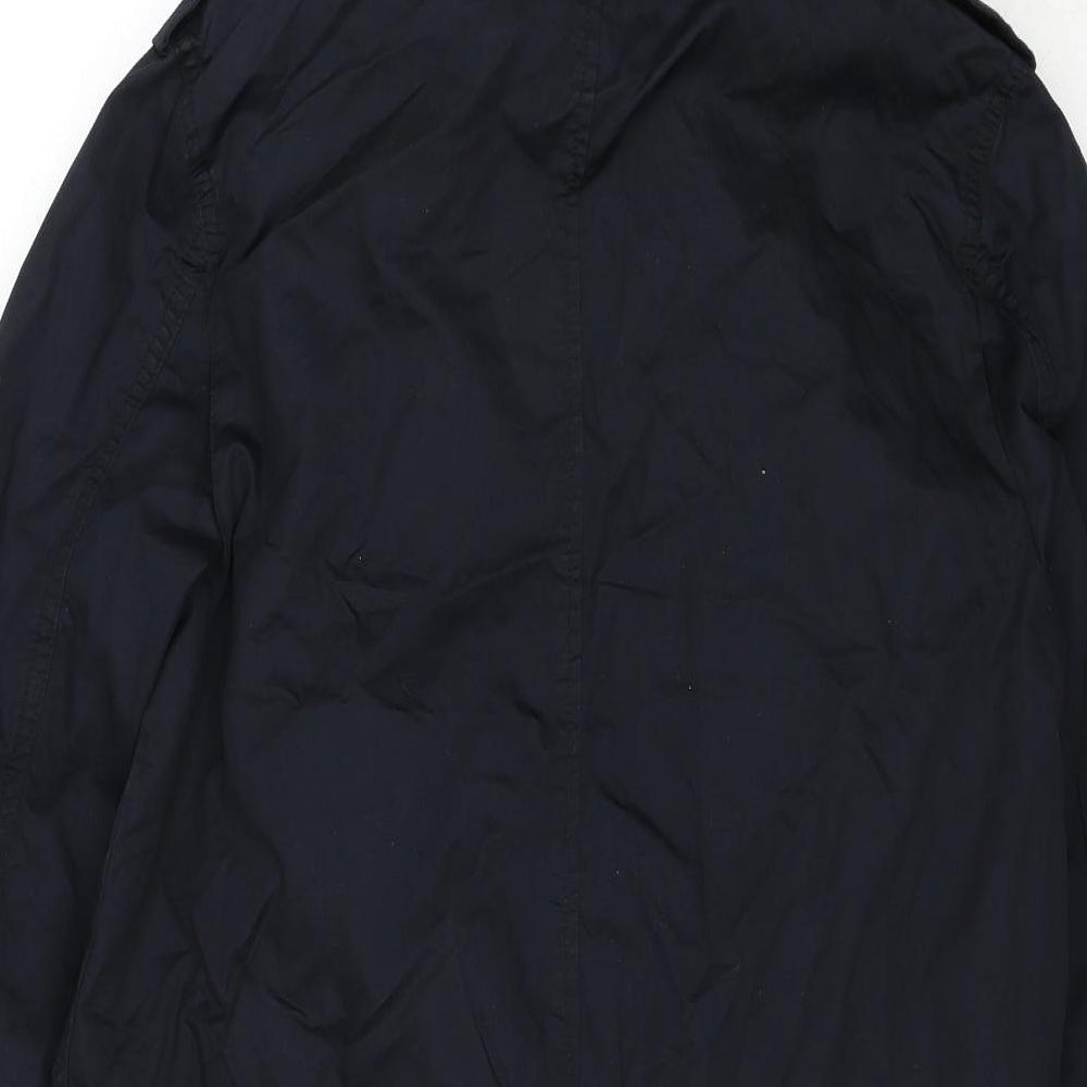 Womens UK Size S Divided by H&M Blue Parka Coat