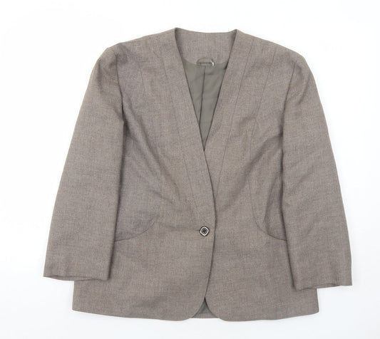 Womens UK Size 14 Debenhams Regular Brown Blazer