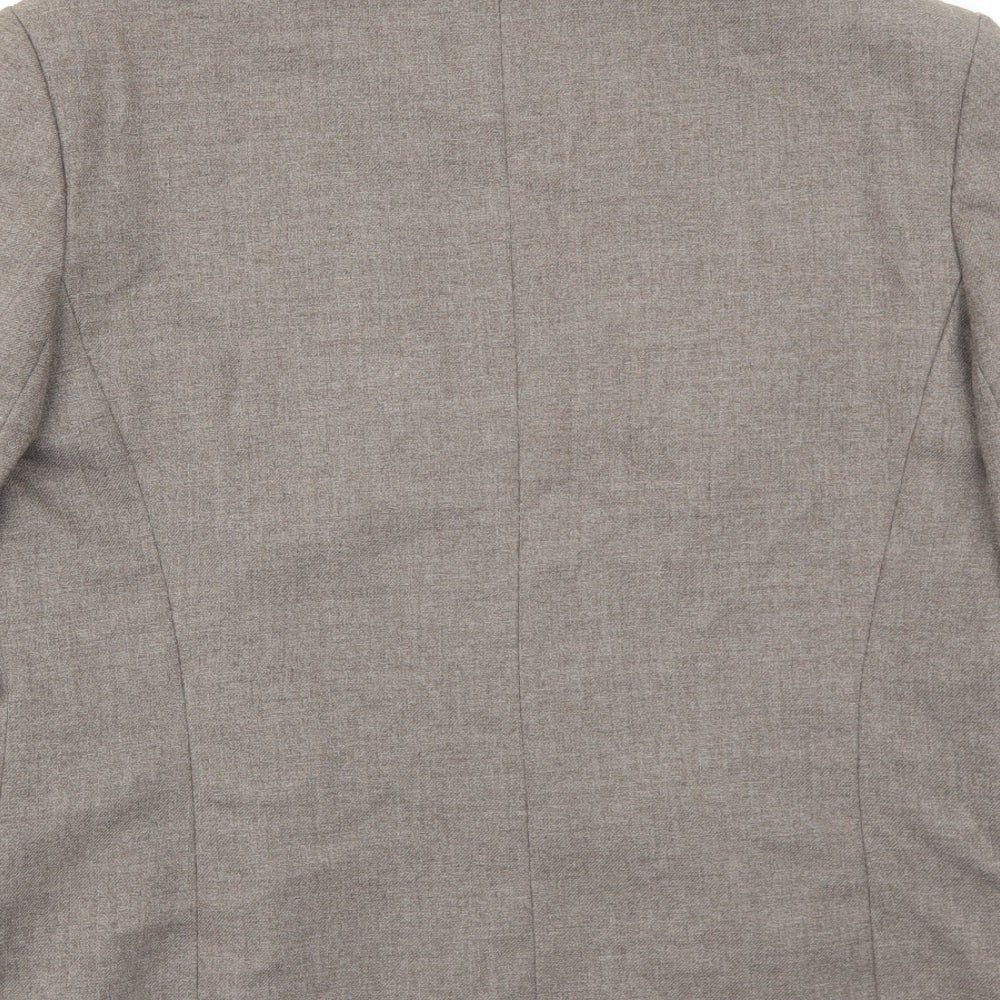 Debenhams Womens Brown Polyester Jacket Blazer Size 14