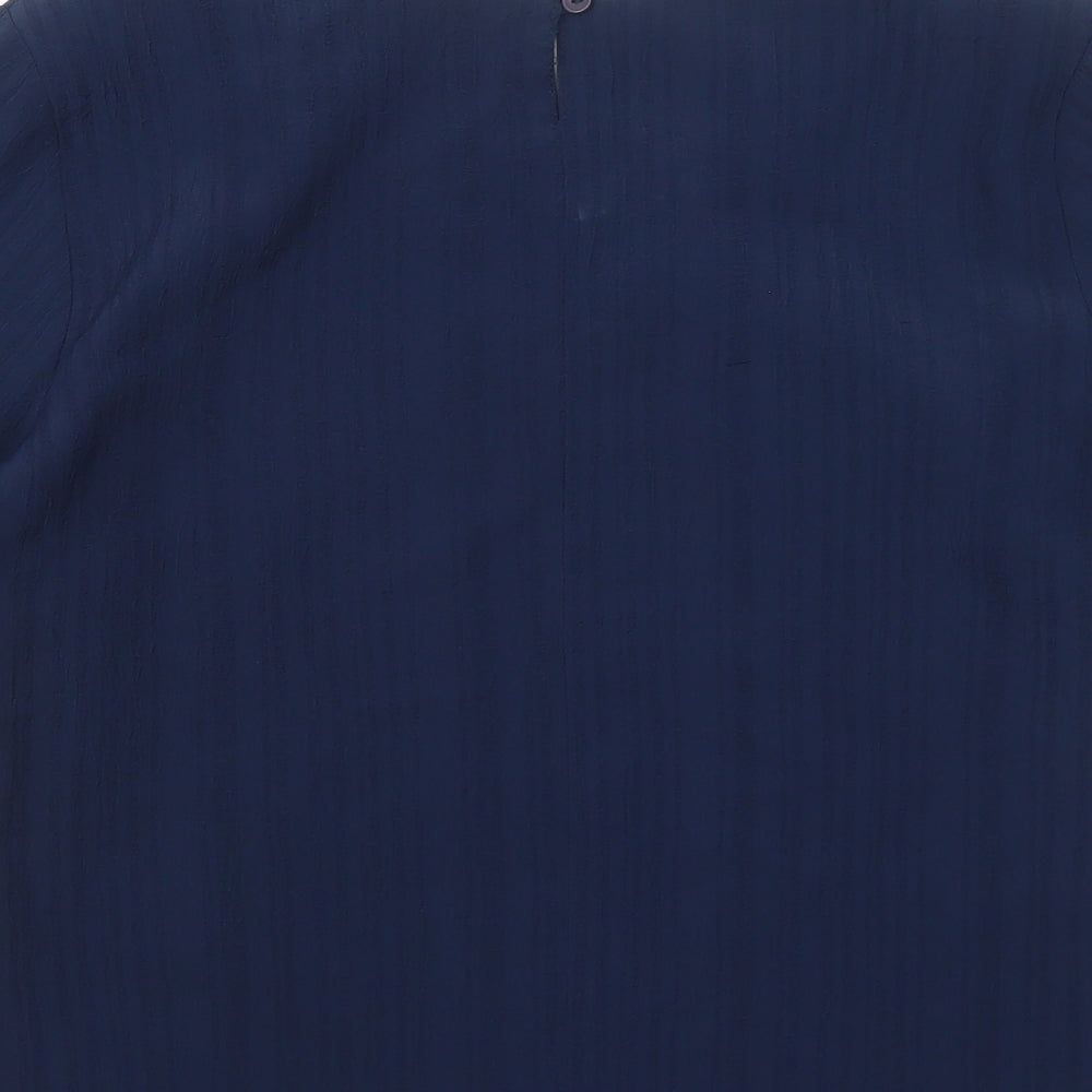 Womens UK Size 14 FOSBY Blue Basic T-Shirt
