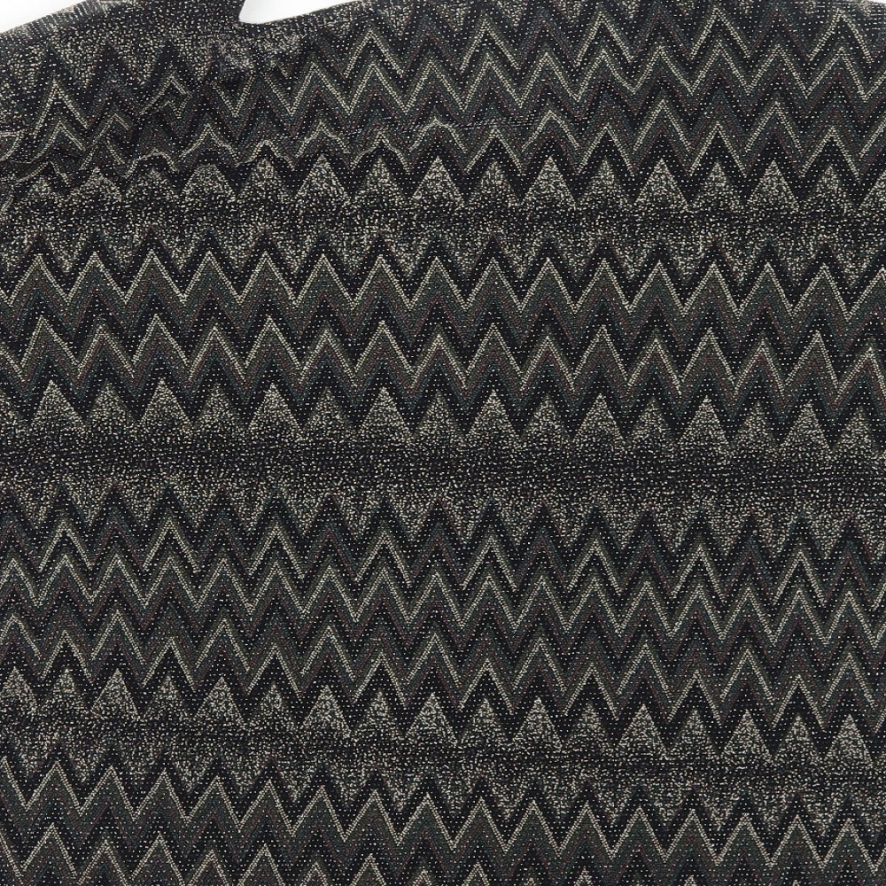 Womens UK Size M Roman Black Basic Blouse