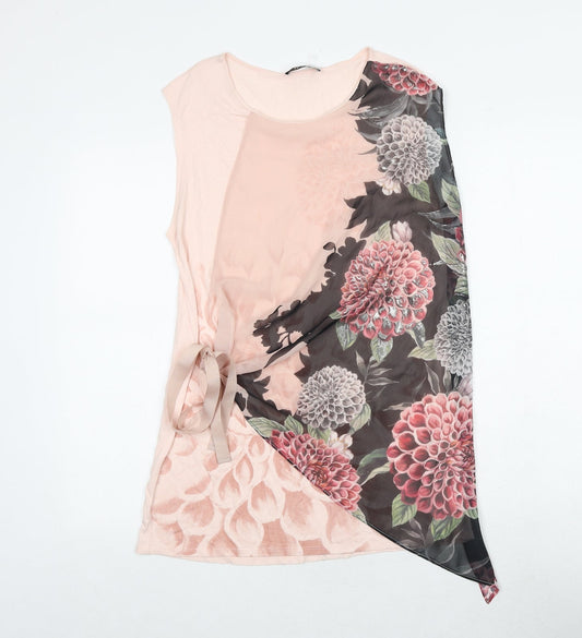 Womens UK Size 10 Per Una Pink Wrap Tank