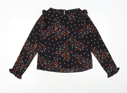 Womens UK Size 8 New Look Black Basic Blouse