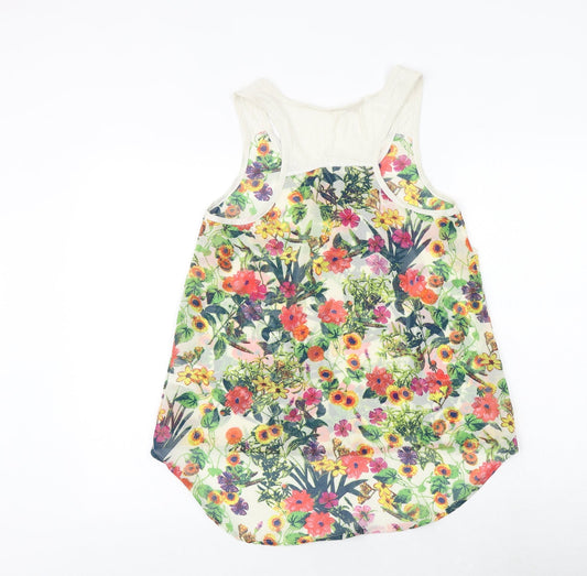 Womens UK Size S Brave Soul Multicoloured Basic Tank