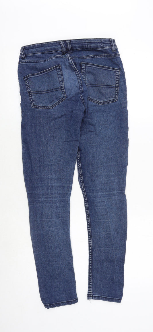 COLLUSION Mens Blue Cotton Skinny Jeans Size 28 in Regular Zip