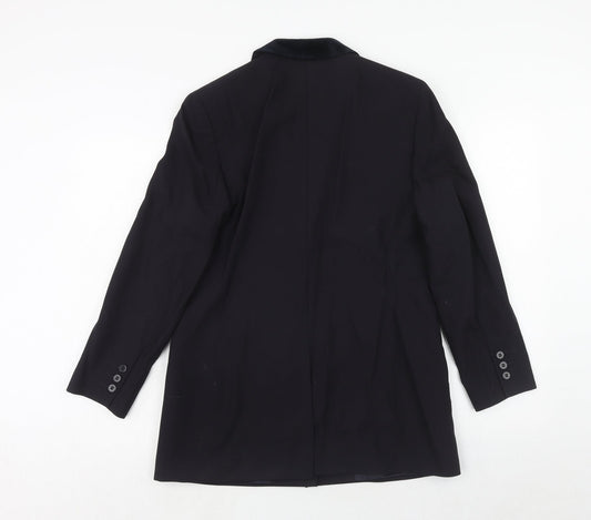 Marks and Spencer Womens Blue Wool Jacket Suit Jacket Size 14