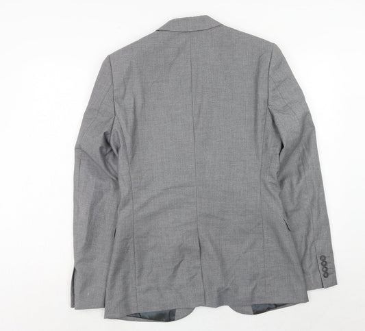Mens UK Size 38 Topman Regular Grey Suit Jacket