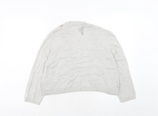 Womens UK Size 16 Marks and Spencer Grey Cardigan Jumper